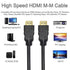 كابل HDMI Keendex – ذكر إلى ذكر، 4K، طول 30 سم، أسود