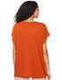 Matalan Blouse for Women Ribbed Short Sleeves Round Neck Classic and flattering neck design suitable for everyday wear.