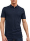 JACK & JONES Men Polo T-Shirt Navy Short Sleeve