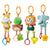 TUMAMA KIDS Baby Toys for 0, 3, 6, 9, 12 Months, Handbells Baby Rattles Soft Plush Early Development Stroller Car Toys for Infant, Newborn Birthday Gifts, 4 Pack