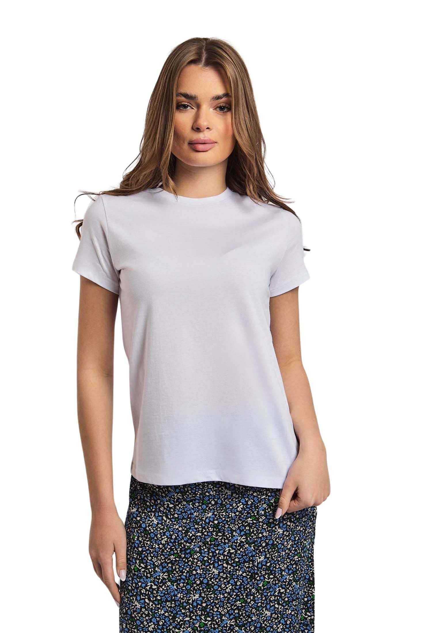Premoda Womens Solid Cropped T-Shirt With Short Sleeves PRWxx004636 Modern - Safqqa Egypt
