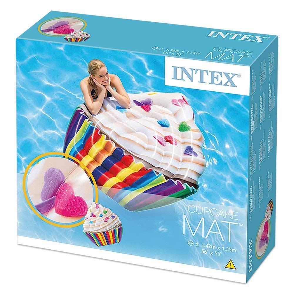 Intex Cupcake-Style Pool Float, Inflatable Fun Water Lounger, Durable & Comfortable Design