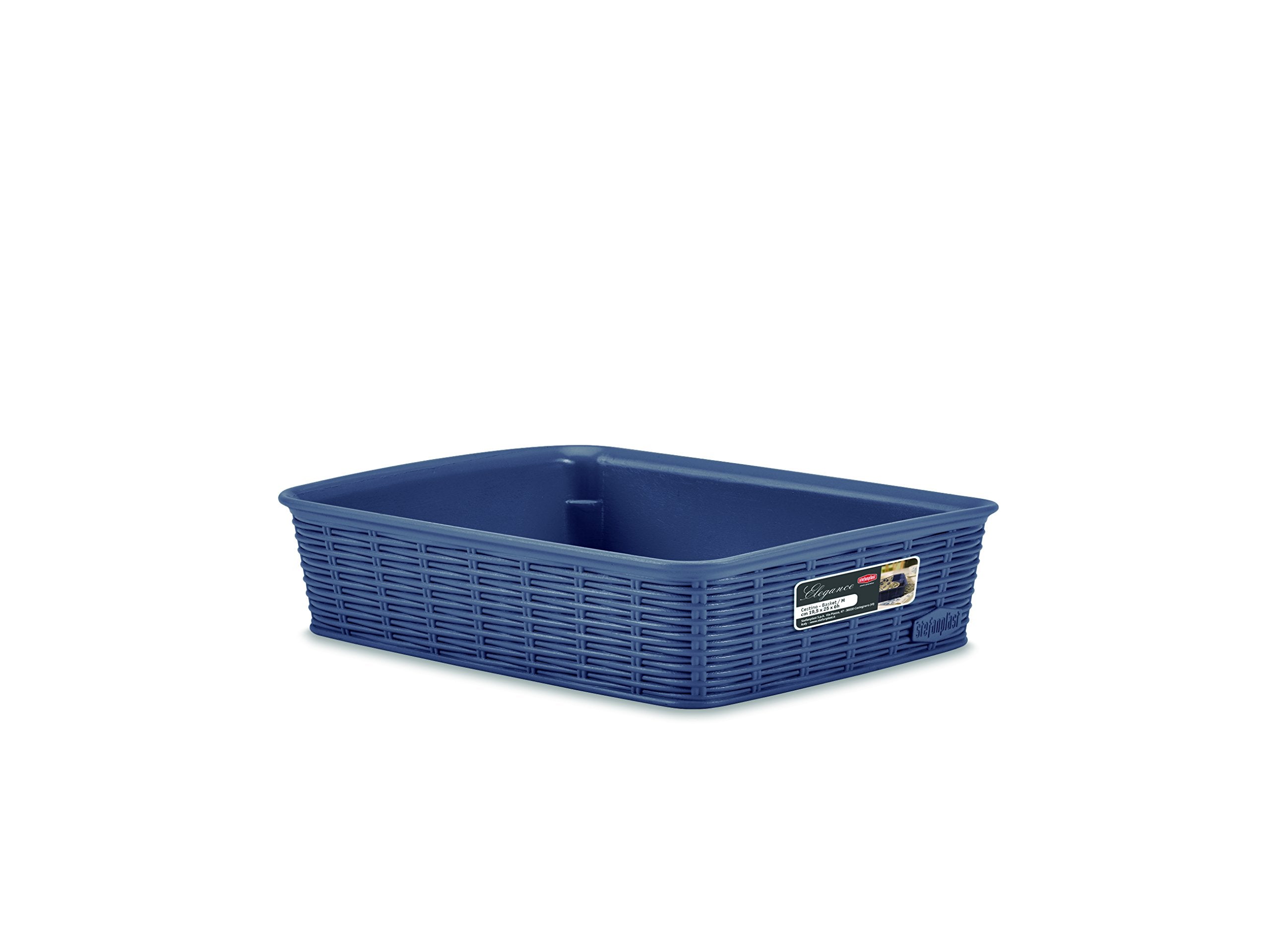Stefanplast A Plastic Basket Used For Organizing Household Items ,Navy - Safqqa