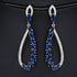 YouBella Silver Plated Fancy Party Wear Earrings for Women and Girls – Blue