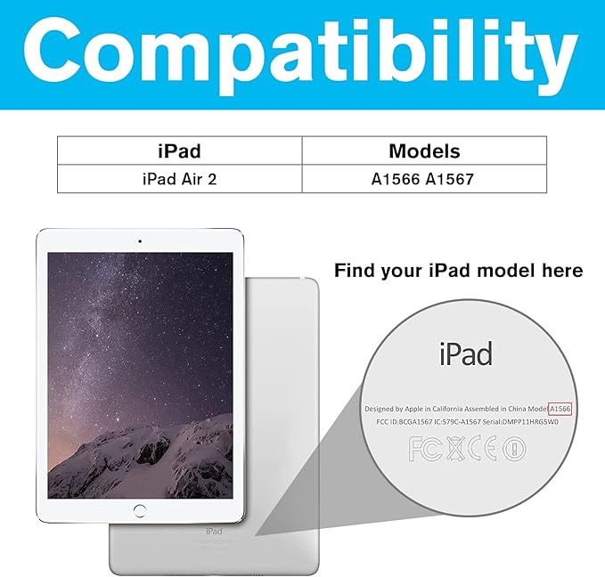 ProCase iPad Air 2 2014 Ultra Slim Lightweight Stand Case Grey Frosted Back