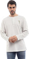 offcliff Men stripped long sleeves henly necktop with side broderie