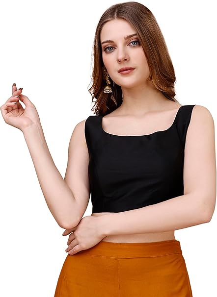 Womanista Women Sleeveless Blouse Black Casual Top – Safqqa Egypt