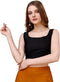 Womanista Women Sleeveless Blouse Black Casual Top