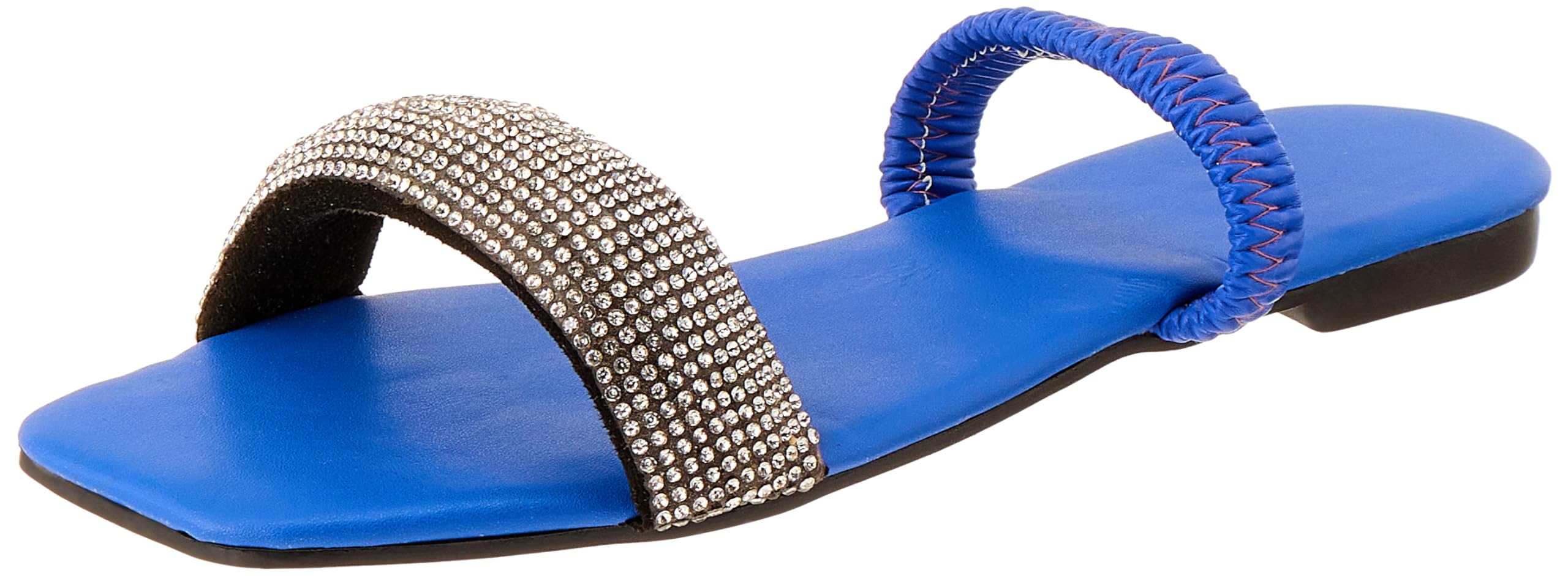 OX Faux Leather Slides Flip Flop For Women,Lightweight and durable sole for stability.