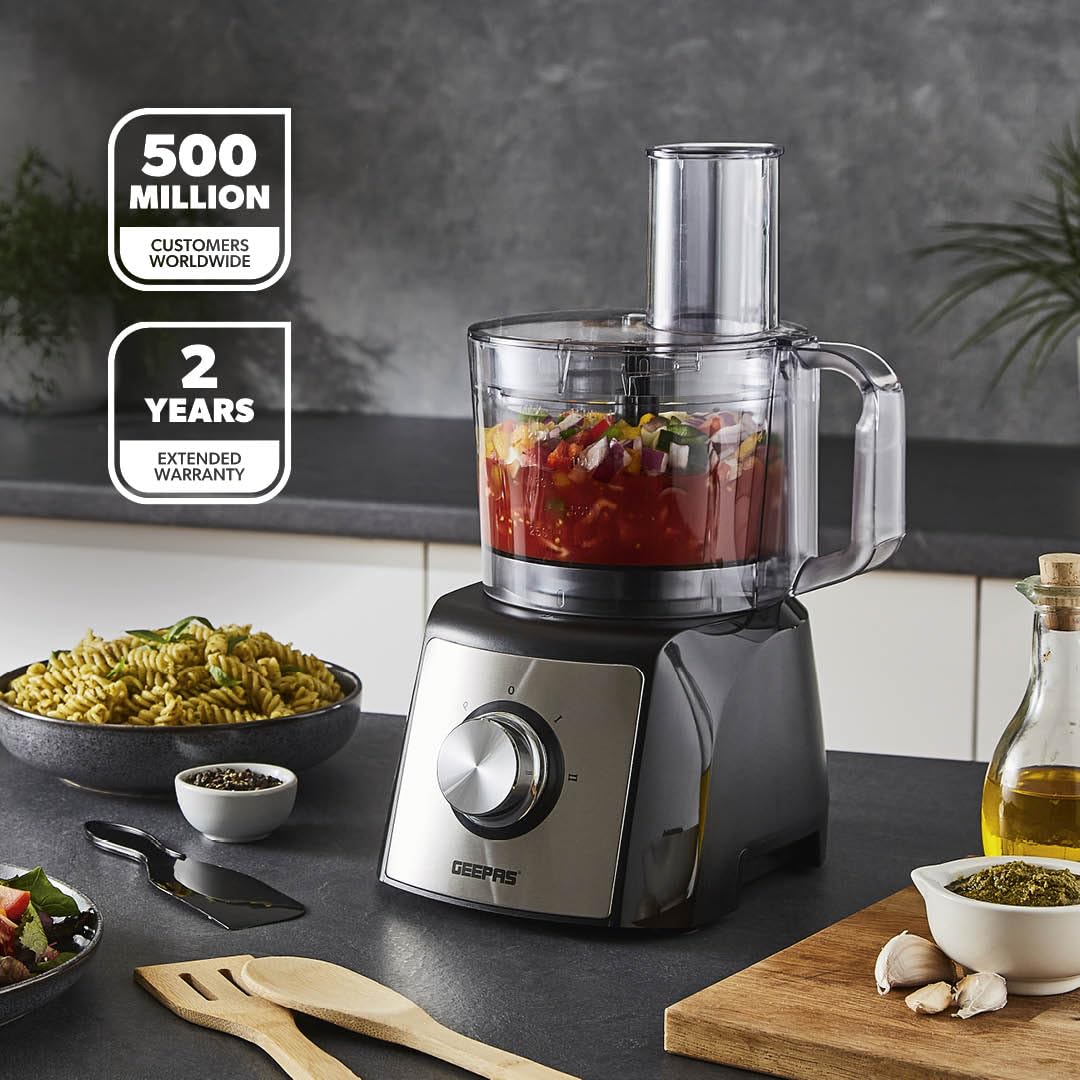 Geepas Food Processor 1200W 1.2L Stainless Steel Bowl – Safqqa Egypt