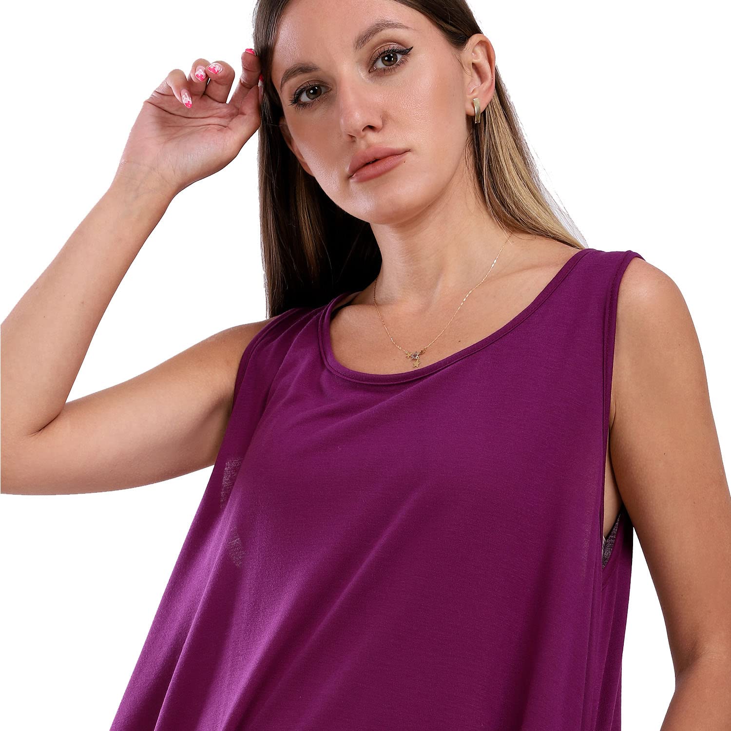 JAMILA Women Women Sleevless Short Dress With 2 Pockets DRESS