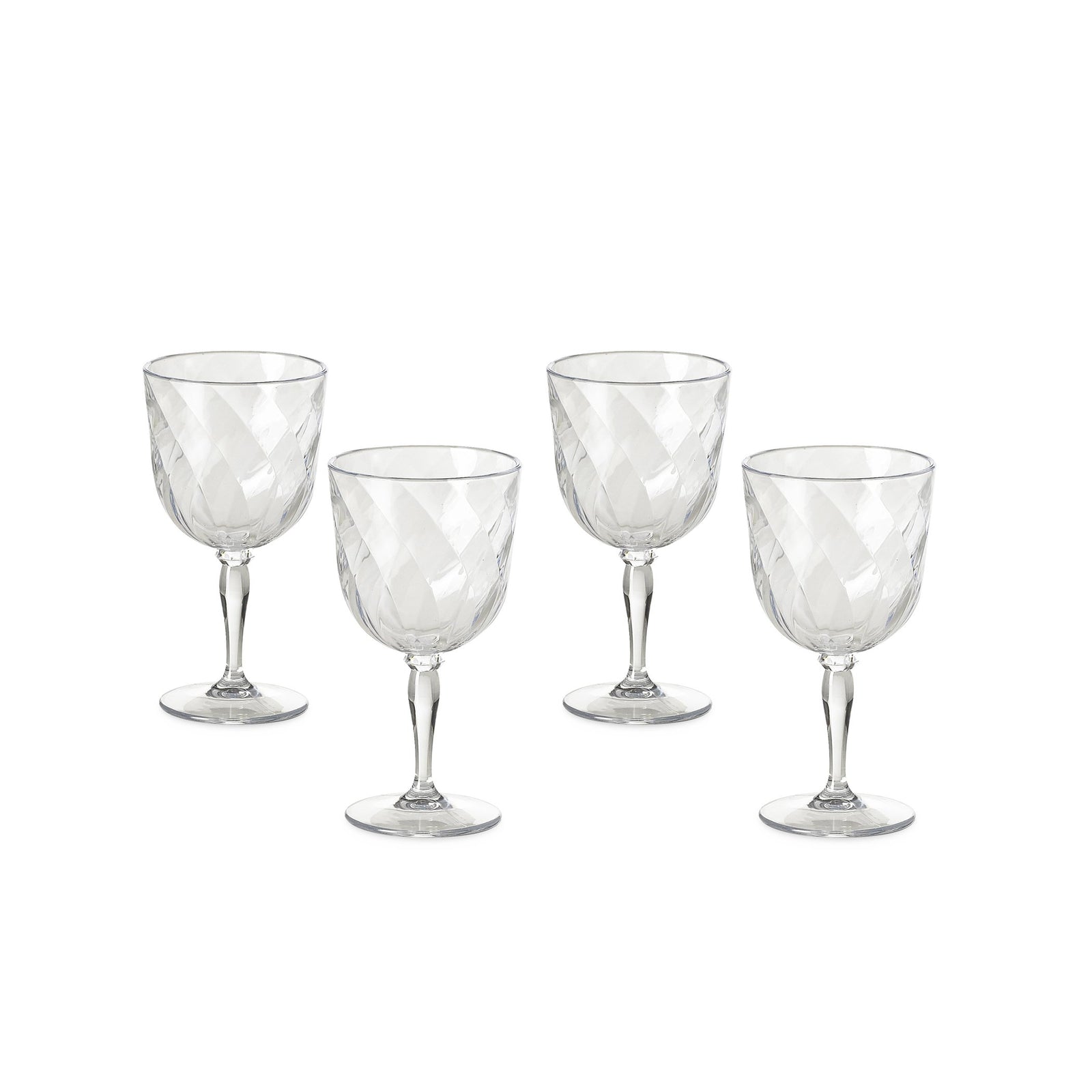 Omada Design Set of 4 Acrylic Glasses for Water and Wine