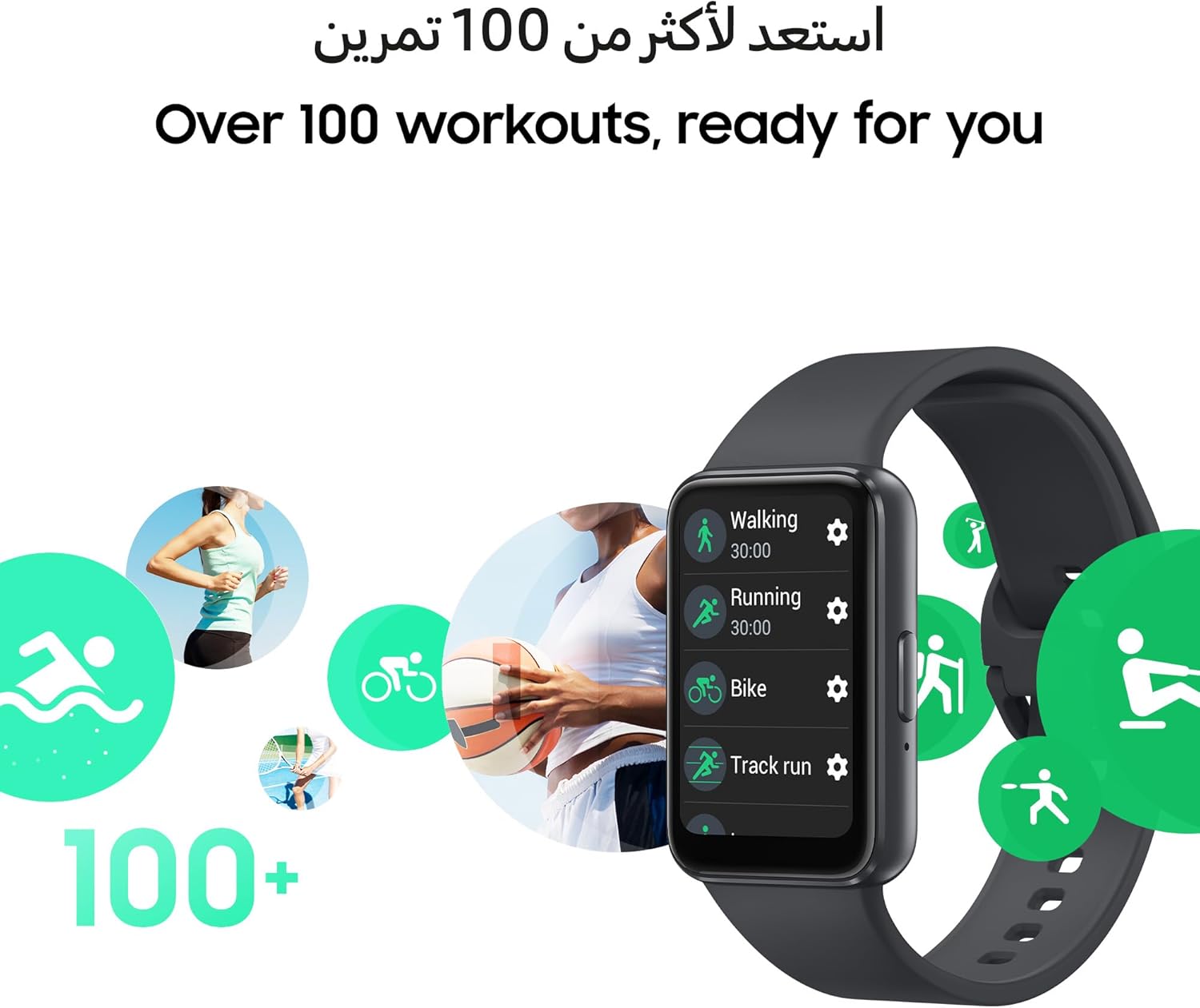 Samsung Galaxy Fit3 Band - Exercise & Sleep Tracking, Fall Detection, Bluetooth, 40mm - Gray