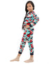 Kady Pajama for Grils Printed Long Sleeves T shirt with Drawstring Elastic Waist Pants