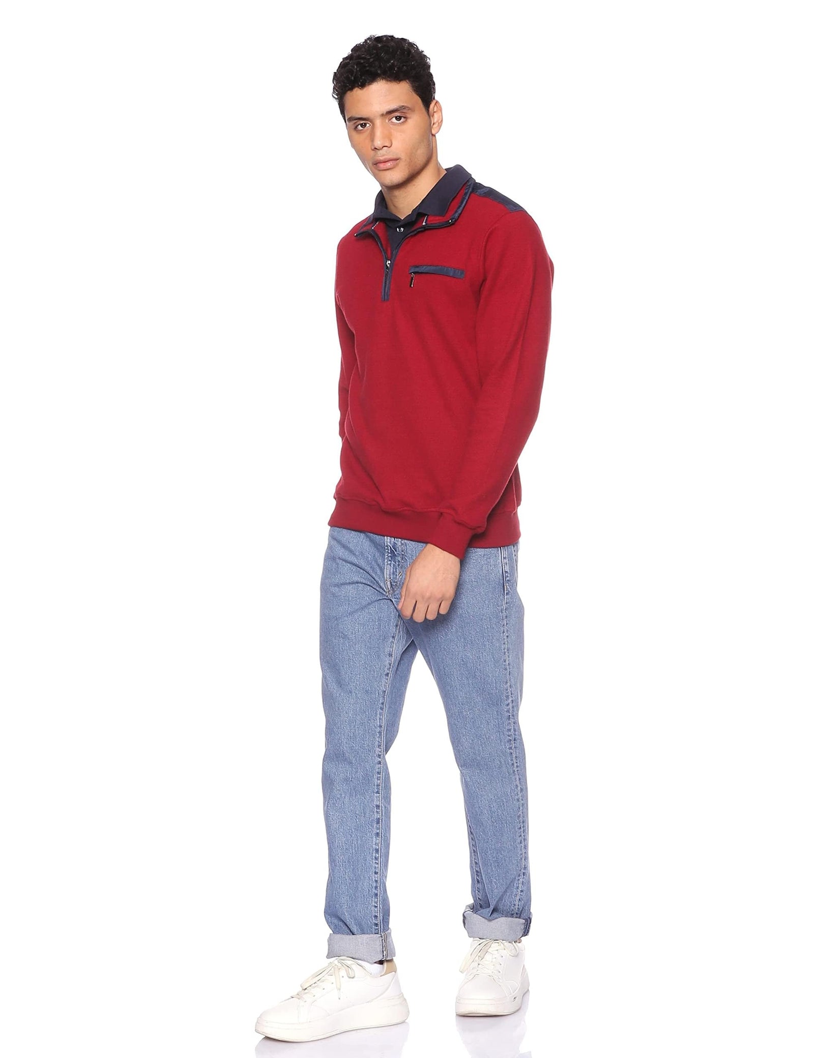 Bardis Wear men`s Sweatshirt , Dark Red