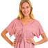JAMILA Women Deep V neck Dress With Waist Drawstring DRESS