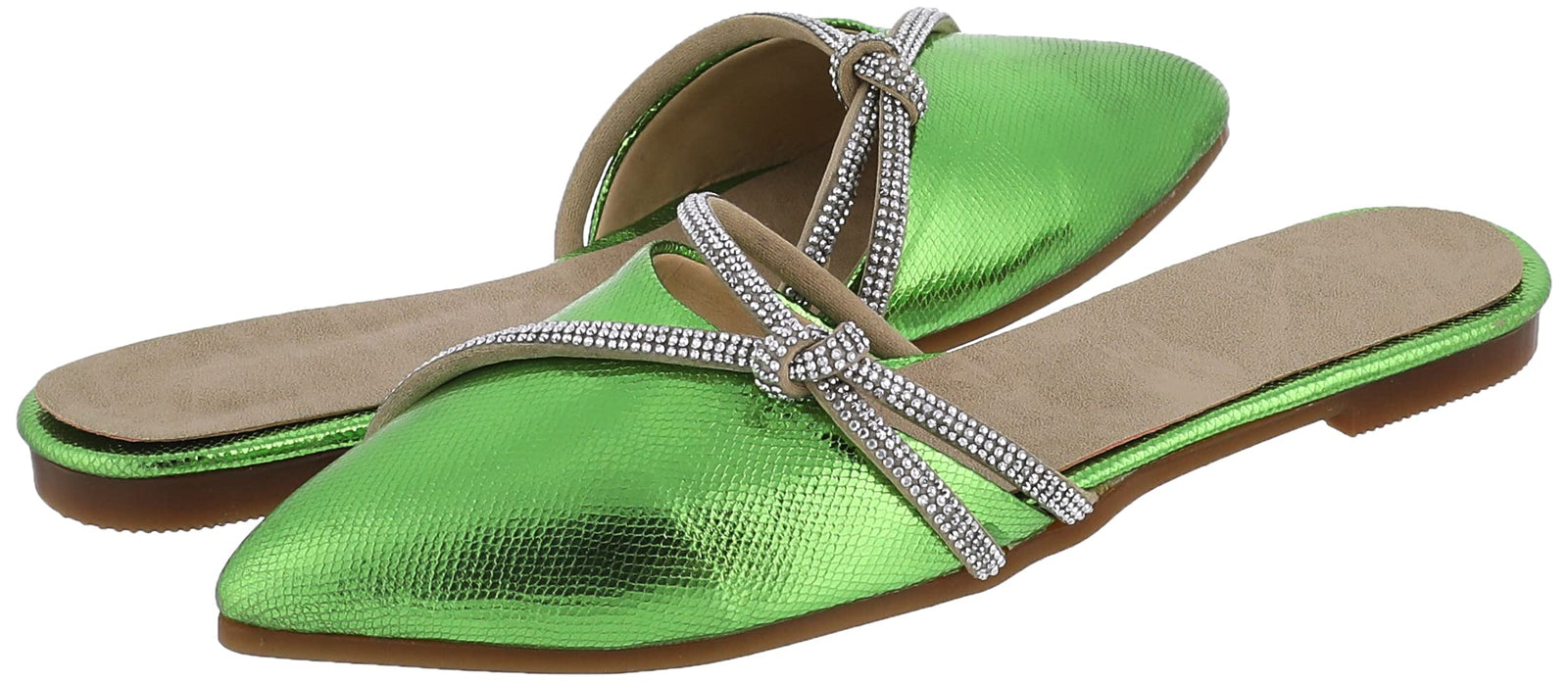 Sway Slippers For Womens Lime Green Soft cushioned footbed for daily comfort