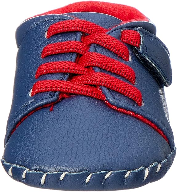 Mix & Max Boys’ Faux Leather Low-Top Lace-Up Shoes with Contrast Stitching