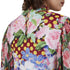 Splash Smart Floral Pattern Key Hole Back Long Sleeves Crew Neck Blouse For Women,Elegant floral pattern with a stylish keyhole back design.