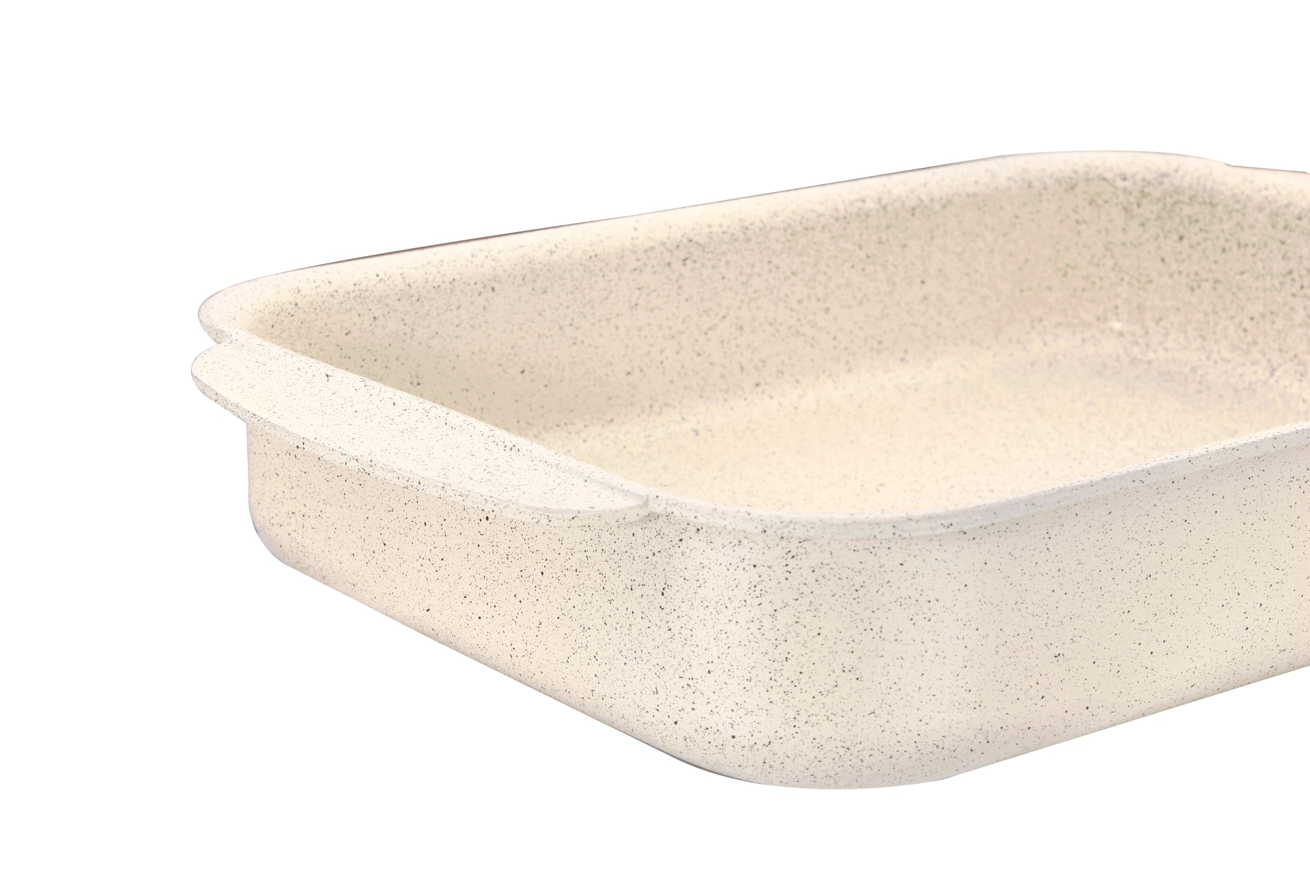 صينية فرن مستطيلة جرانيت من الأمل إليت مقاس 30 سم غير لاصقة لون بيج