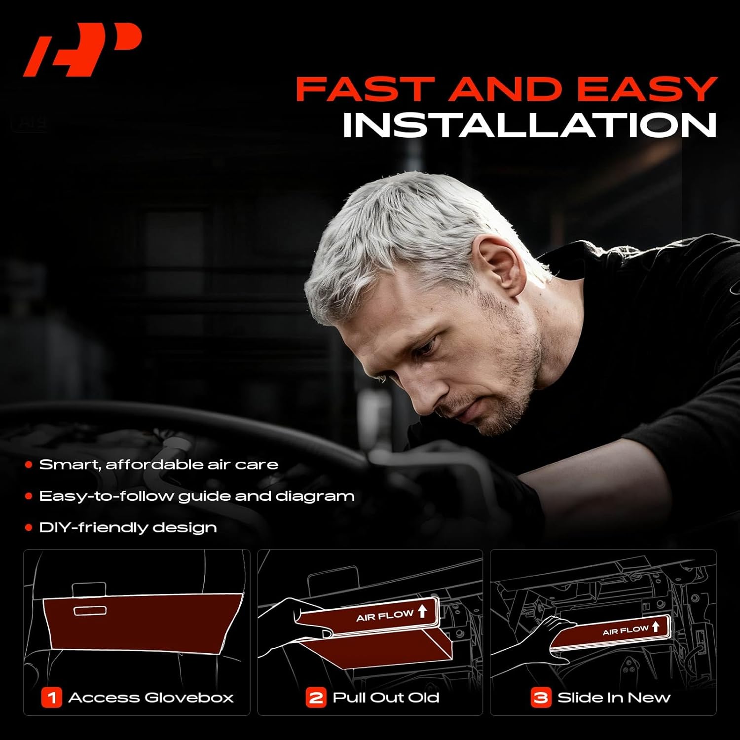 A-Premium Cabin Air Filter with Activated Carbon for Chevy GMC Cadillac Buick