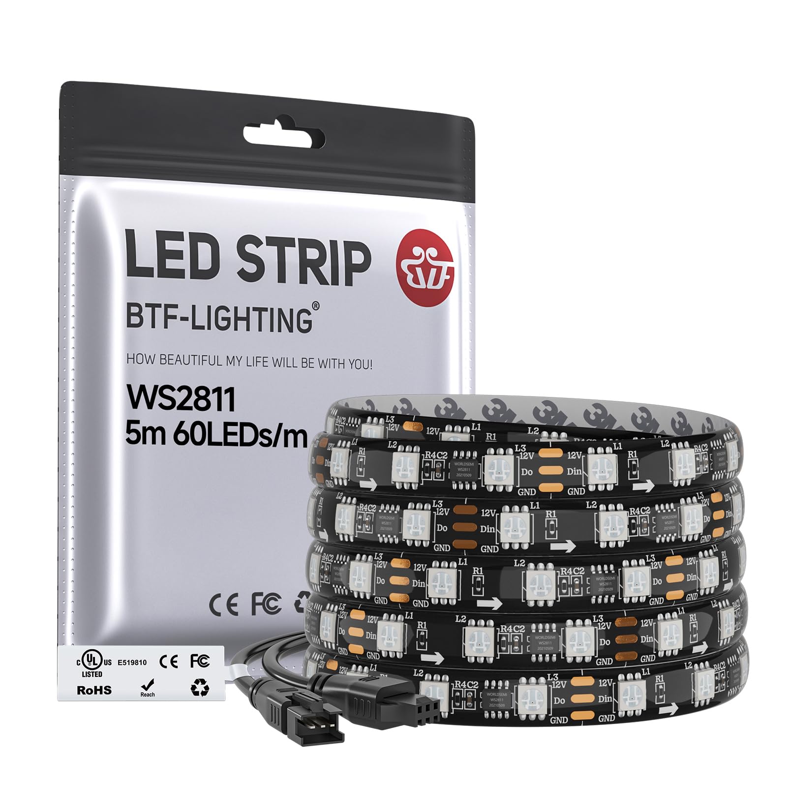 BTF-LIGHTING شريط LED WS2811 – إضاءة RGB ذكية بتأثيرات ديناميكية