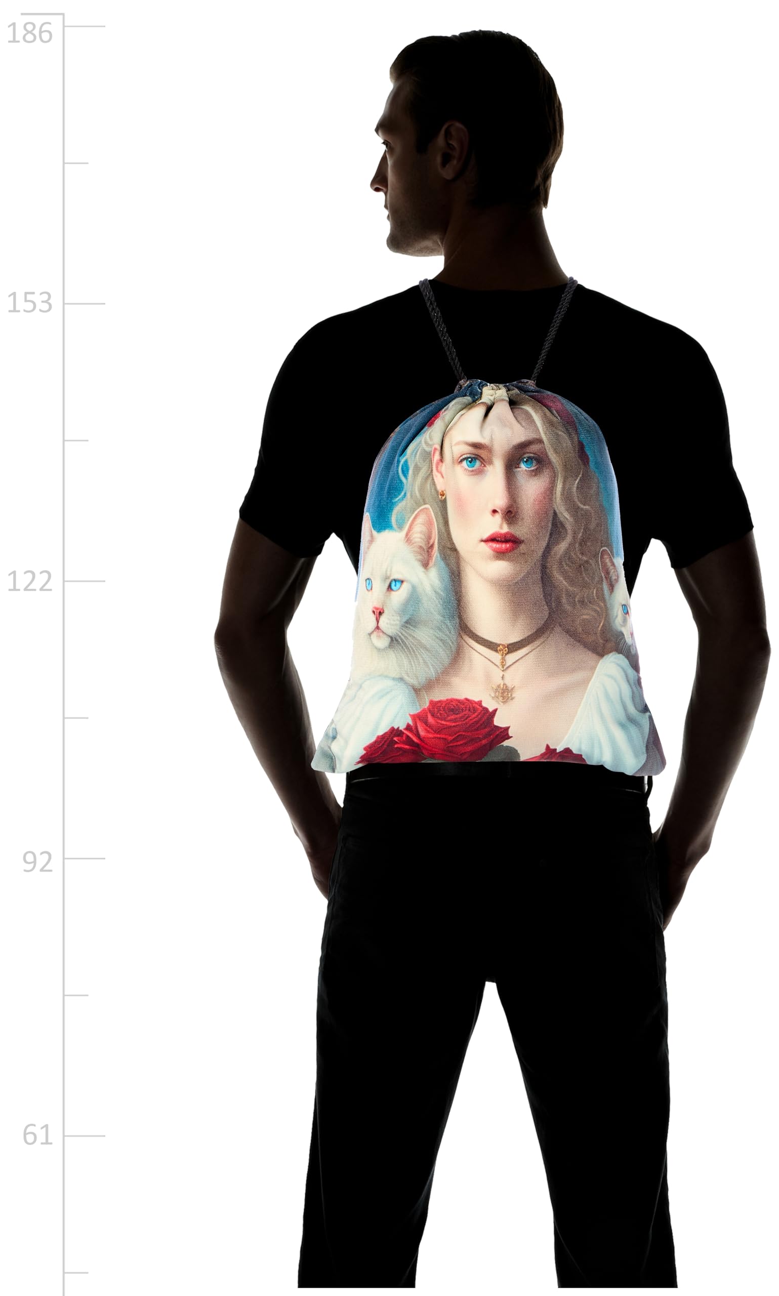 شنطة كبيرة (L ) برباط من تات، متعددة الالوان، موديل 724