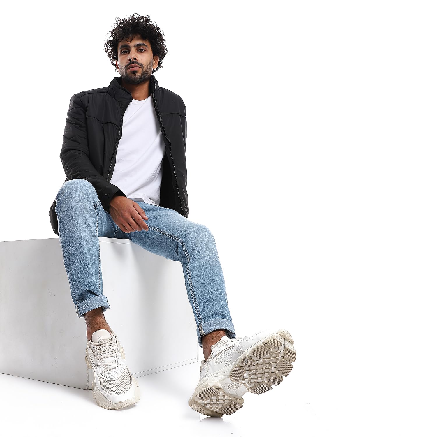 Andora Zipper Closure Quilted Pattern Jacket Mens - Safqqa Egypt