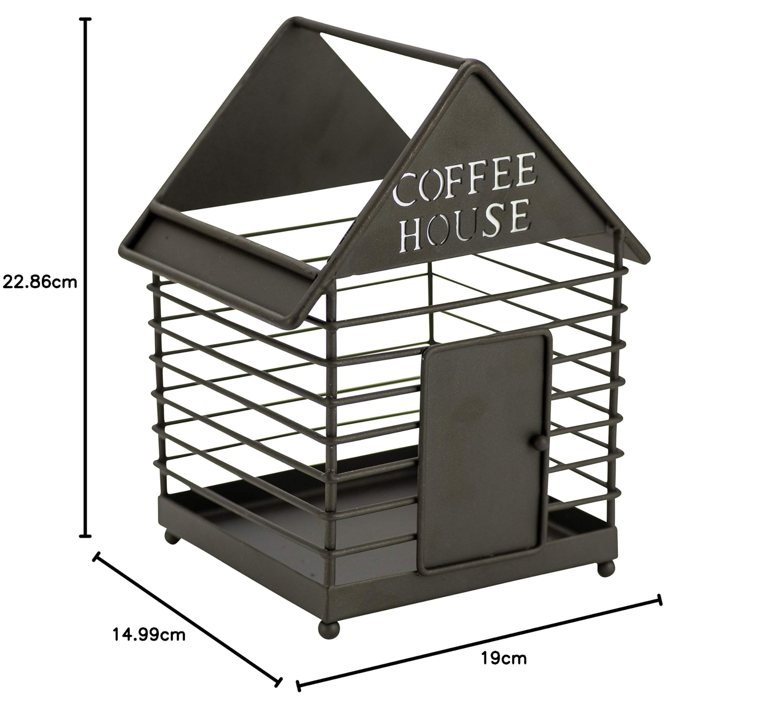 سلة معدنية على شكل قطة من بوسطن ويرهاوس، مصممة لتخزين أكواب القهوة وكبسولات القهوة بطريقة عملية وأنيقة. مصنوعة من معدن متين يوفر ثباتًا وقوة تحمل عالية