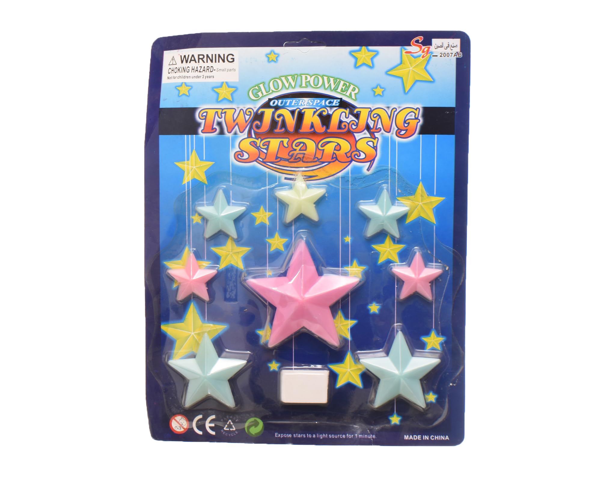Toy Major Glow in The Dark Twinkling Stars Playset – Luminous Wall & Ceiling Decoration for Kids