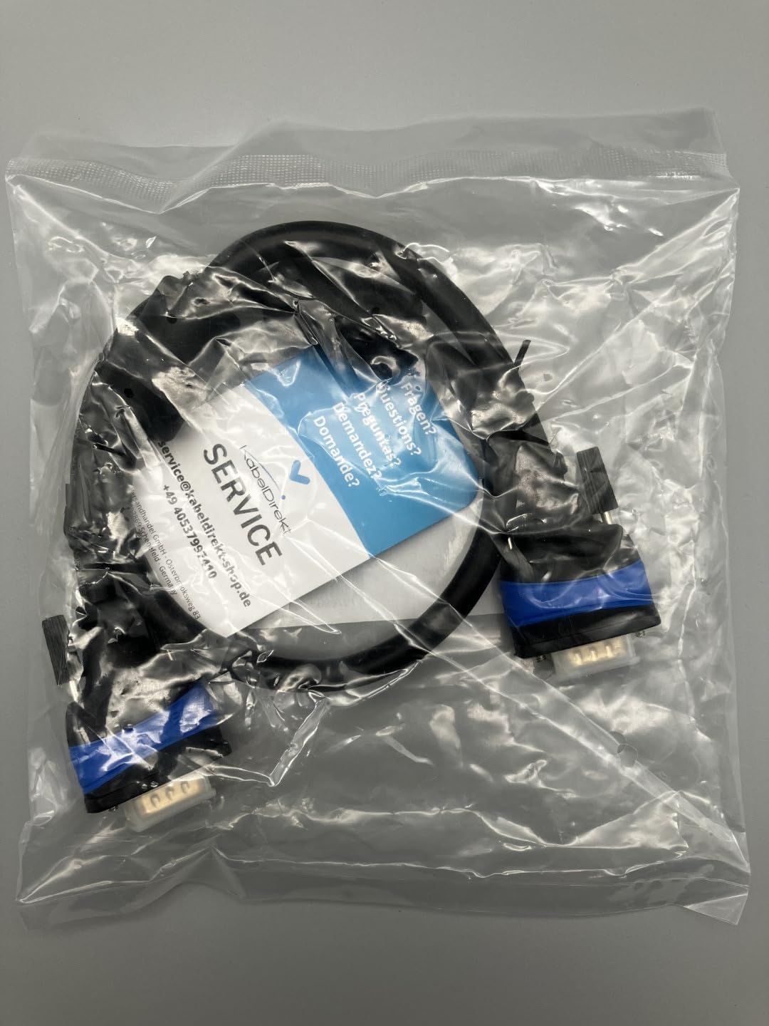 KabelDirekt – 0.5m – VGA Cable (15-pin, Full HD/1080p, 3D Capability, VGA Male to VGA Male, Connects Computers to Monitors/CRT Screens/TVs, Gold-Plated Connectors, Black) - Safqqa Egypt