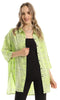Ravin 97210 Patterned Lime Loose Shirt With Elbow Sleeves