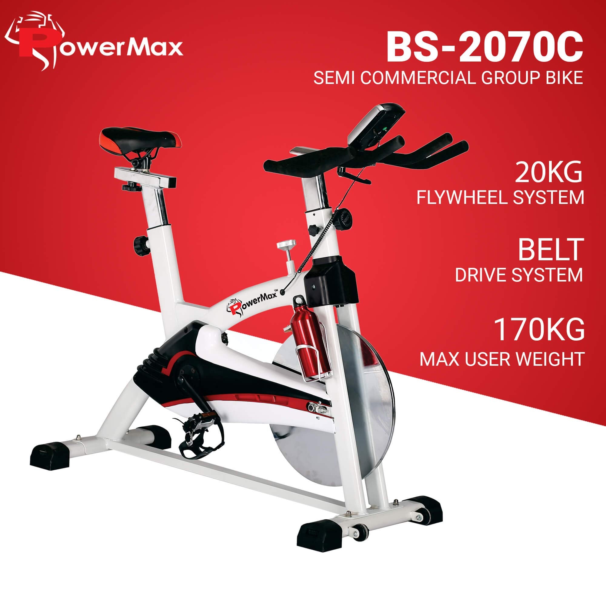Powermax Fitness BS-2070C Semi-Commercial Spin Bike