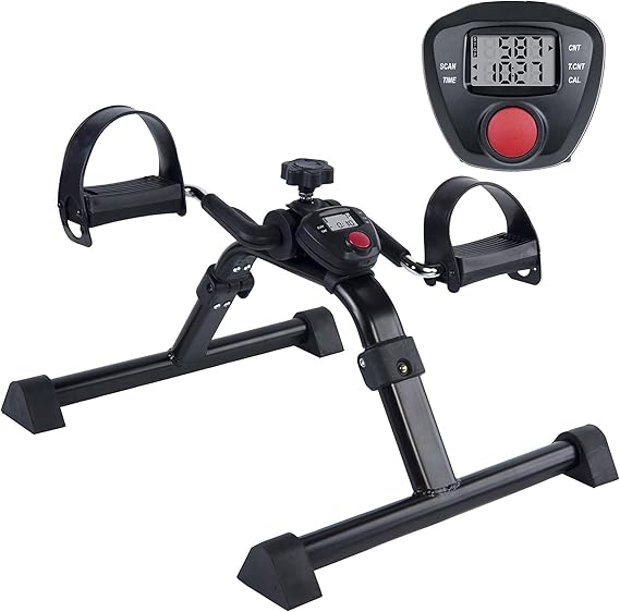 Vaunn Desk Bike Pedal Exerciser with Electronic Display for Indoor Physical Therapy