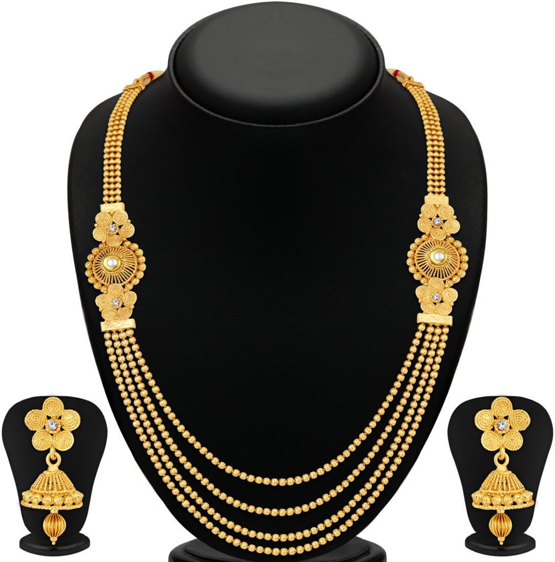 Sukkhi Jewellery Multi-String Necklace Set Combo For Women (Cb73383)