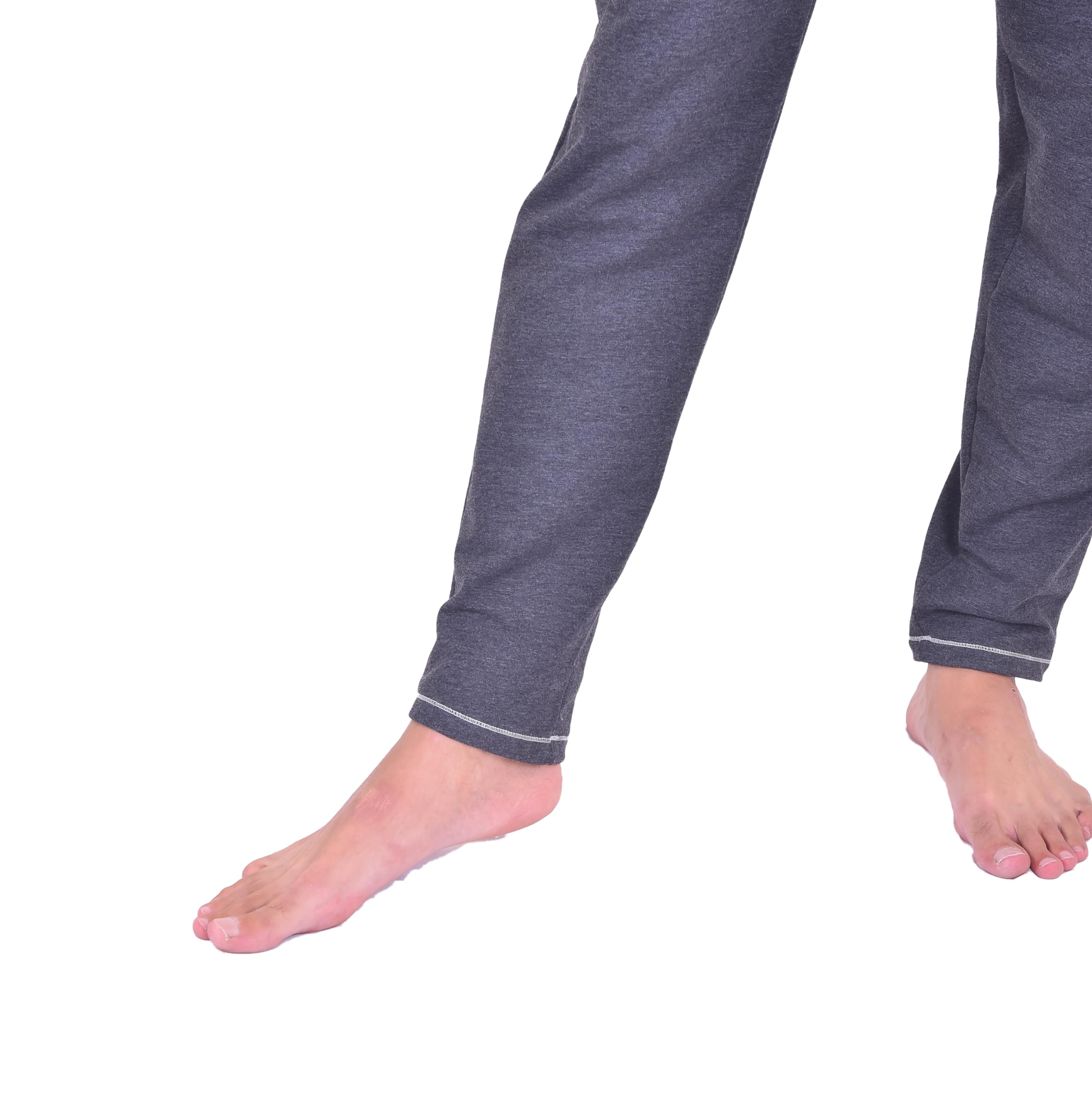 JIL men pant pajama cotton melton lycra grey melange printed, 8 - Safqqa Egypt