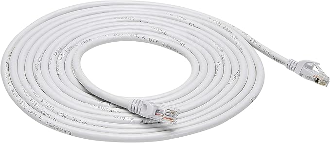 كابل توصيل إيثرنت من نوع RJ45 Cat-6 من أمازون بيسكس، مقاوم للتشابك -  × 4.6 متر