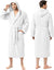 NY Threads Men's Hooded Fleece Bathrobe White