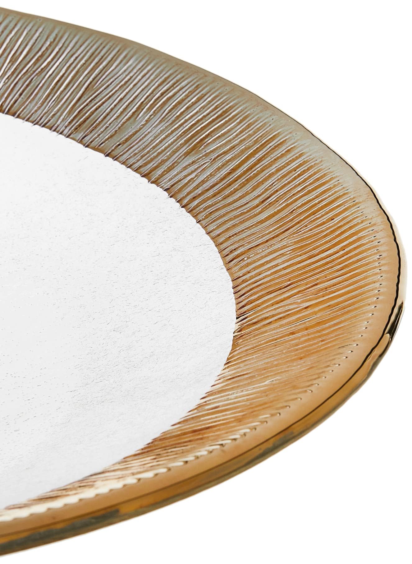 Clear Glass Plates & Dishes with Gold Accents