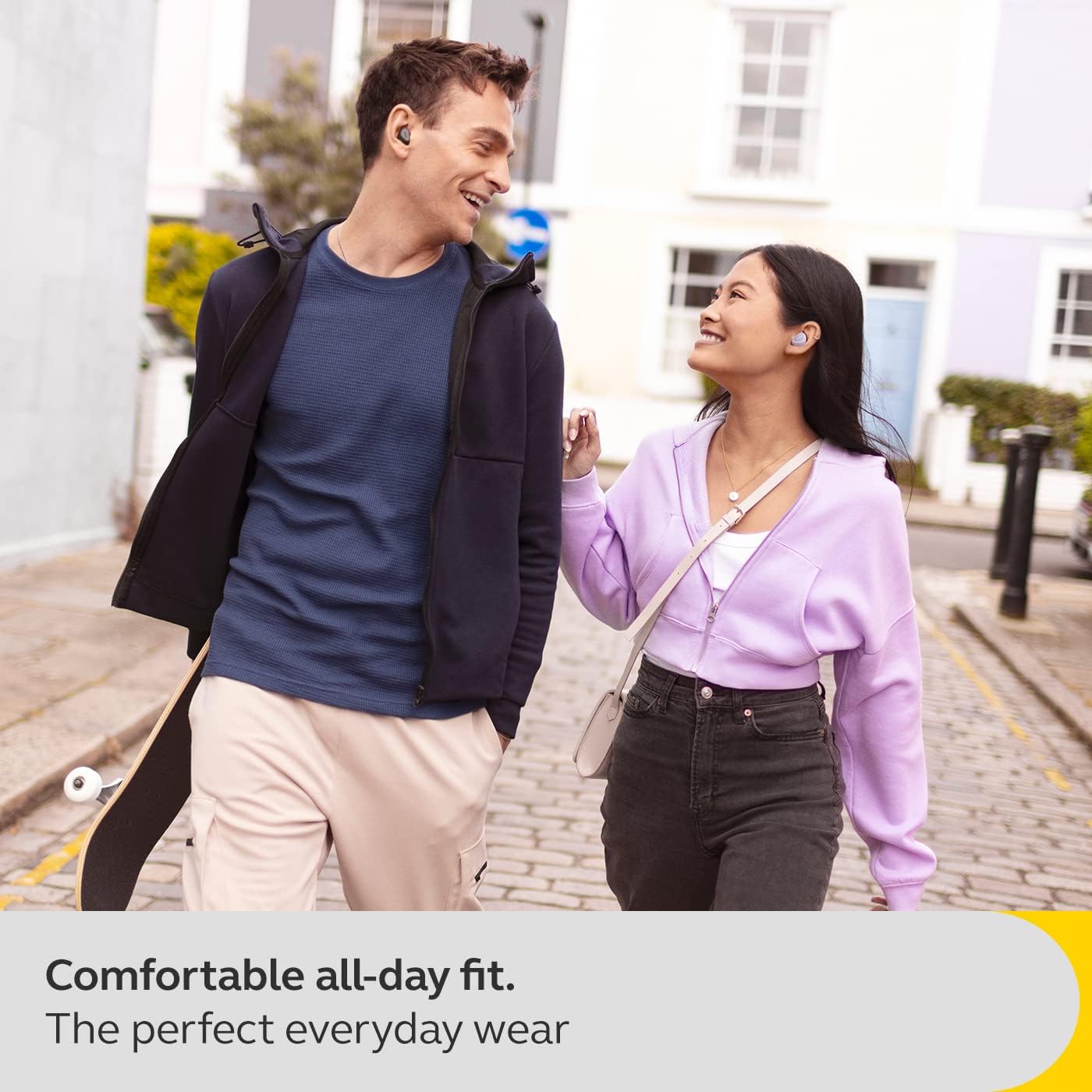 Jabra Elite 4 Wireless Earbuds, Active Noise Cancelling, Discreet and Comfortable Bluetooth Earphones with Spotify Tap Playback, Google Fast Pair, Microsoft Swift Pair and Multipoint - Light Beige
