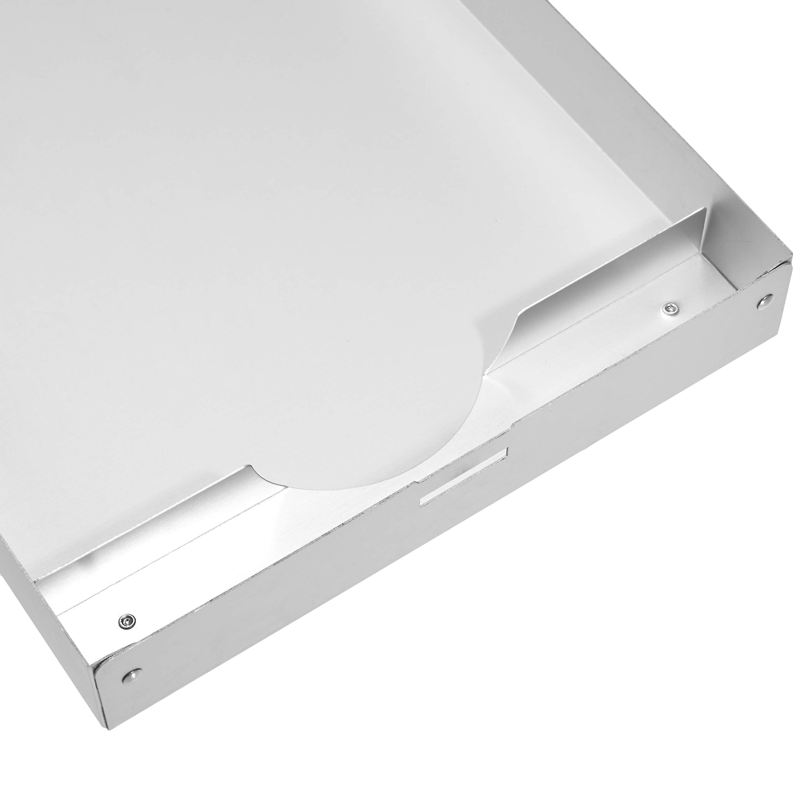 لوح تخزين من الألمنيوم من Amazon Basics - 14" × 9"، ثلاث طبقات، مشبك قياسي