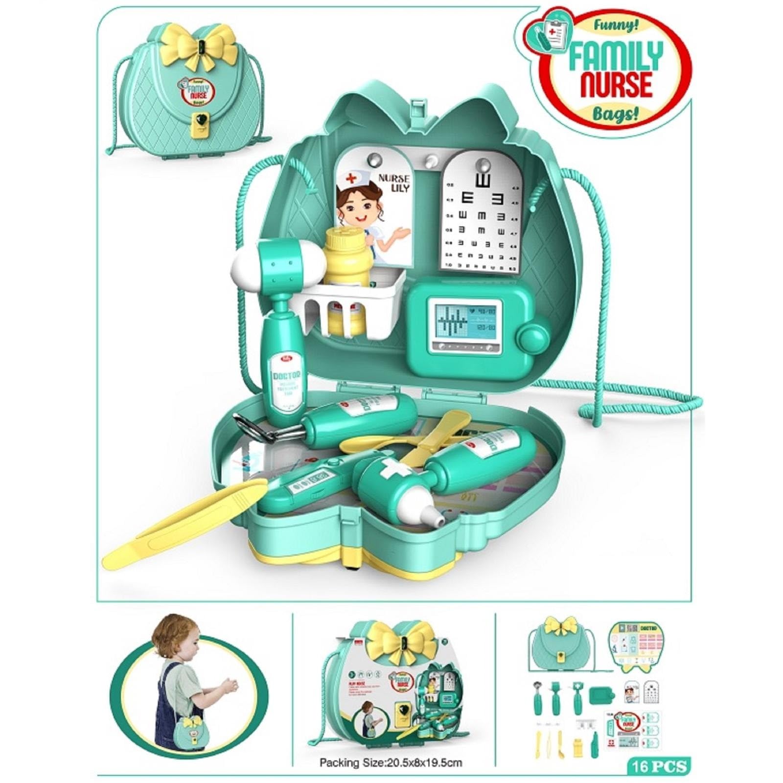 FUUNY FAMILY NURSE BAGS 16 PCS