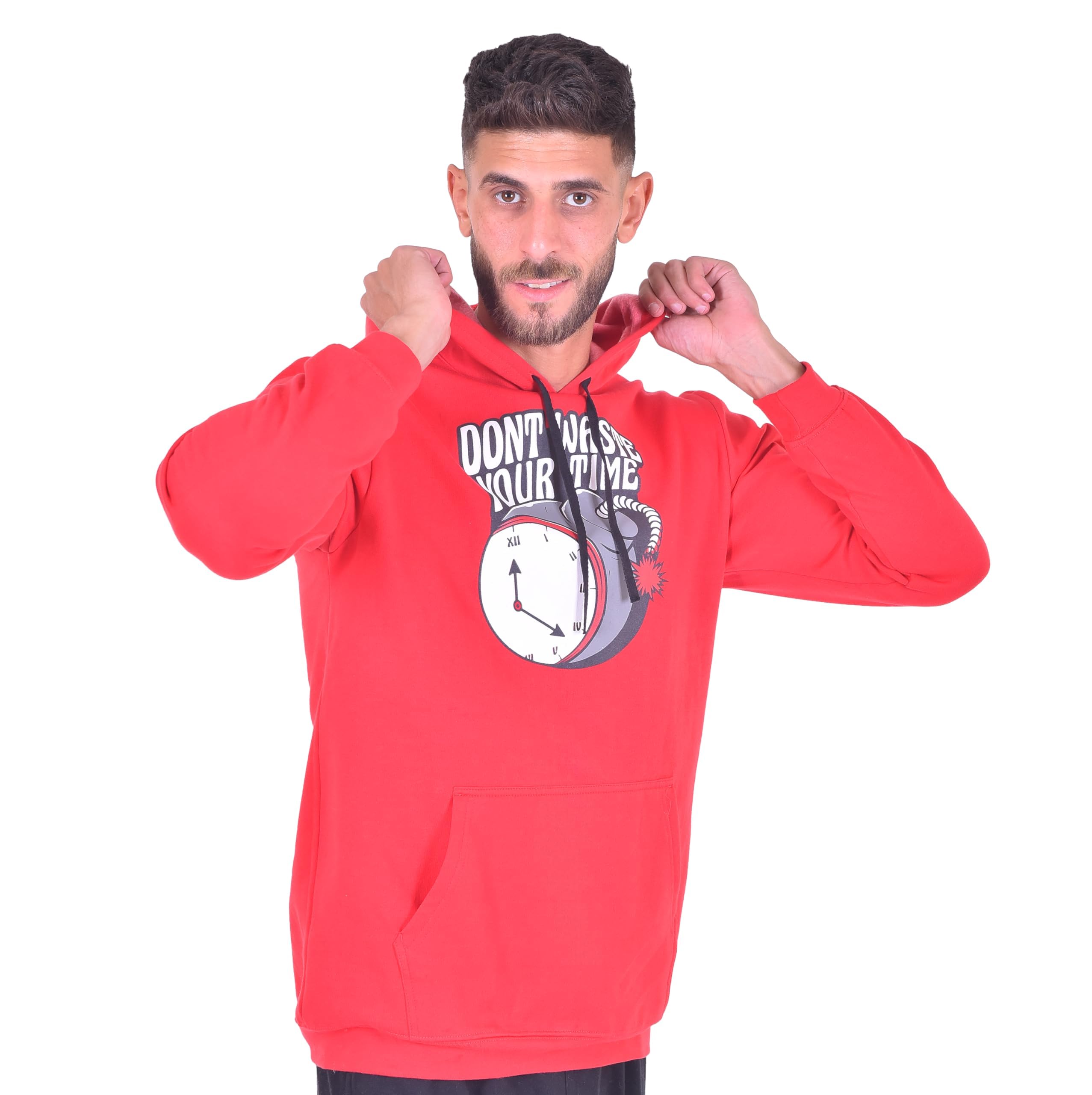 سويت شيرت جيل للرجال من قطن ميلتون باللون الأحمر