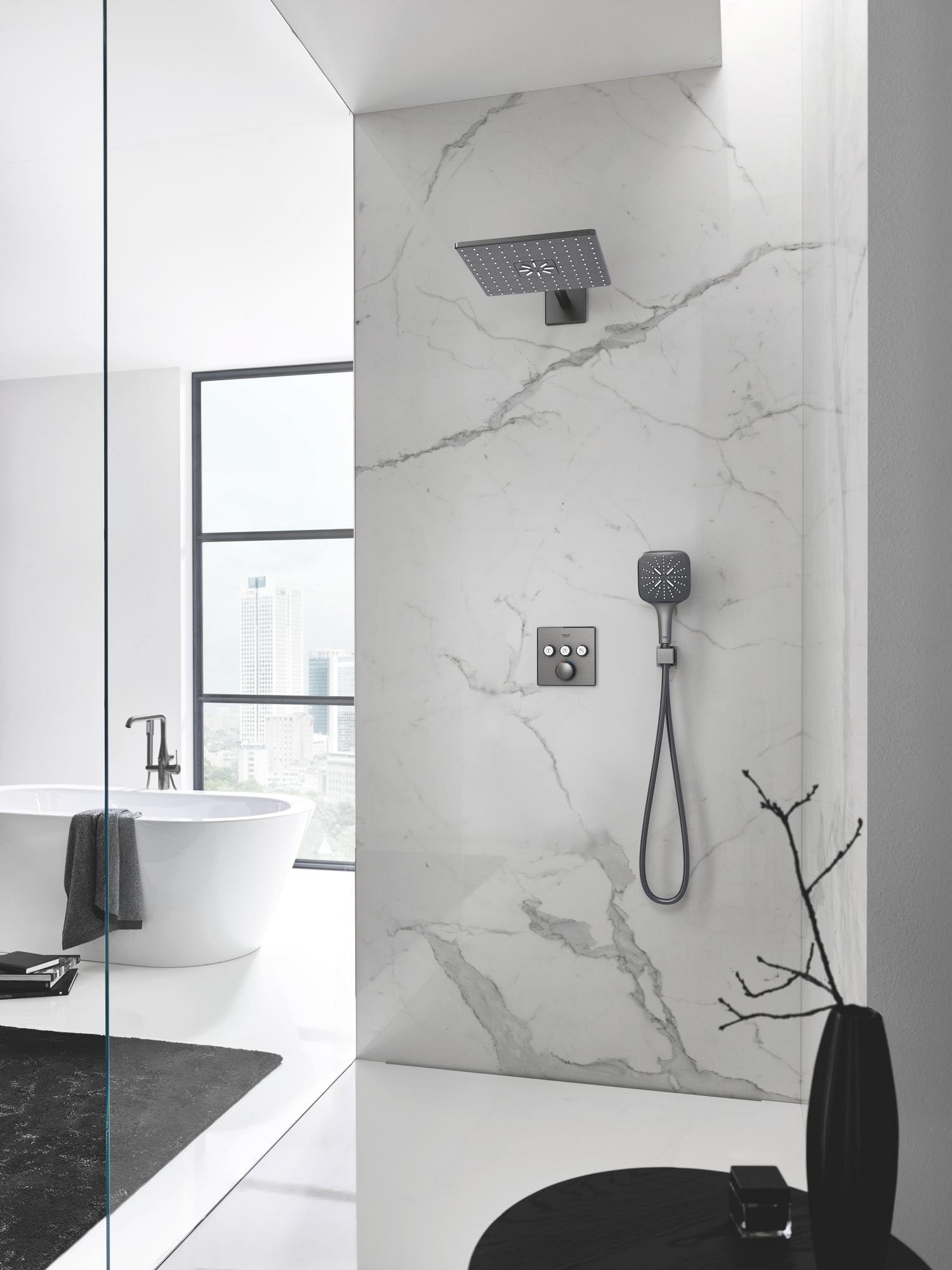 GROHE Concealed 3-way Square Bathtub Mixer