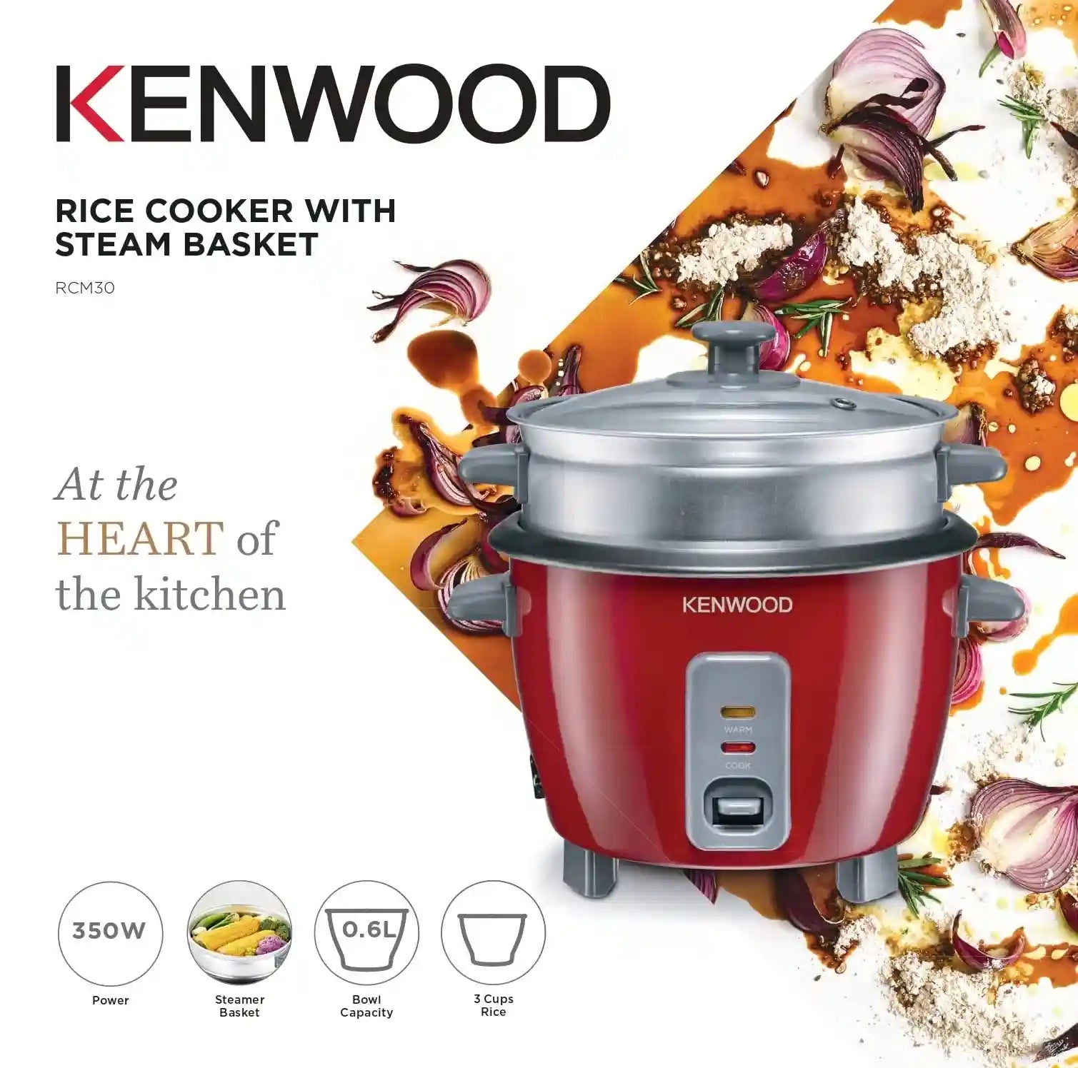 Kenwood Rice Pot 0.6L RCM30 Red