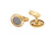 Cerruti 1881 Filigree Front Logo Stainless Steel Cufflinks for Men - Gold