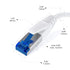 KabelDirekt â€“ 1.5m â€“ Flat Ethernet/LAN/network cable (Cat 7, 10Gbps, RJ45 connector, highly flexible, suitable for permanent installation, for maximum optical fibre speeds, white)