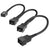 KabelDirekt 834 0.2m 3-pin fan to and 2x2-pin distribution cable 20-20-20 cm black