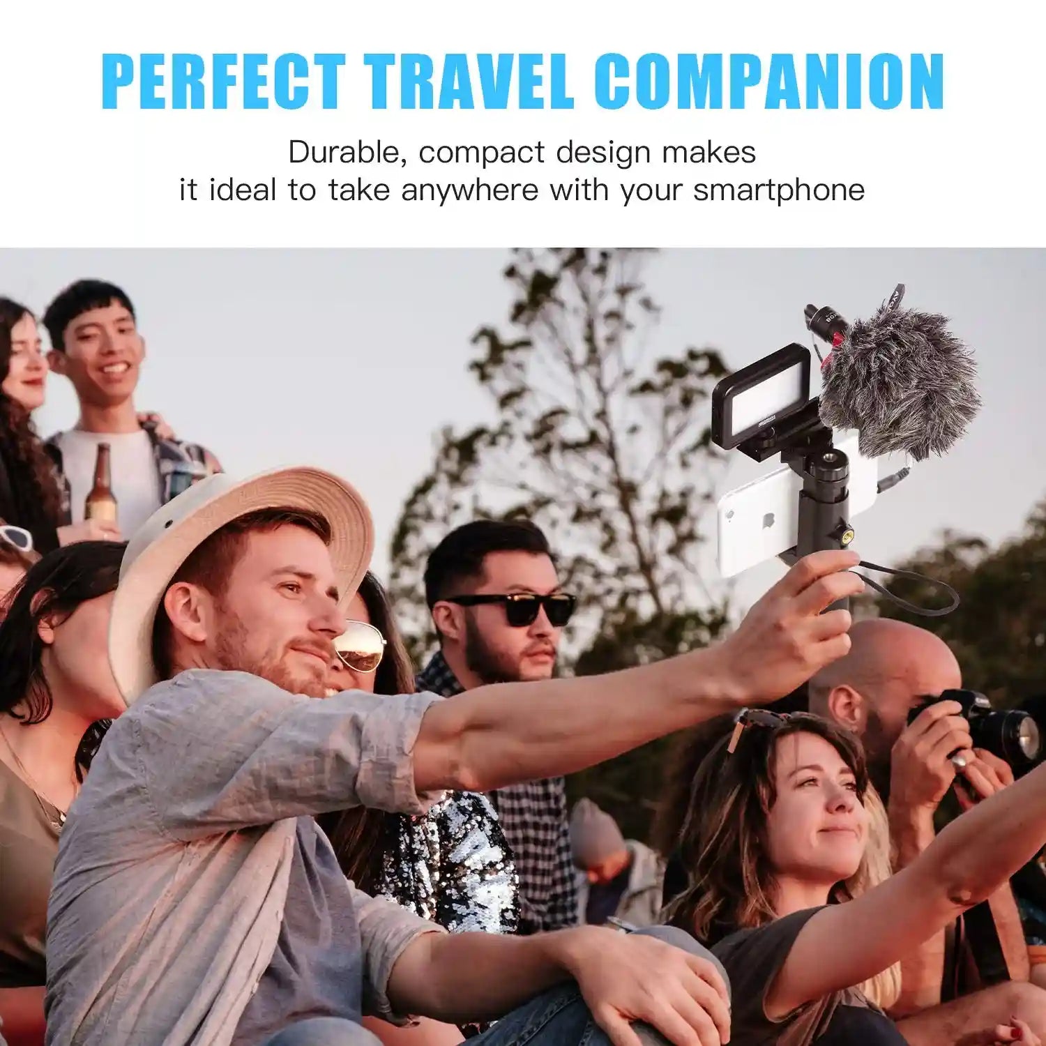 BOYA by-MM1 On-Camera Shotgun Microphone for iPhone, Android Smartphones, DSLR Cameras Camcorders - Battery-Free Camera Microphone Vlog Video Mic - Safqqa Egypt