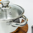 Royalford Massilia Stainless Steel Stockpot with Glass Lid – 20 cm, RF11592 | Induction Compatible
